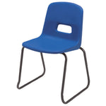 GH20 CHAIRS, SKID BASE - NON FR SHELL, Sizemark 5 - 430mm Seat height, Blue