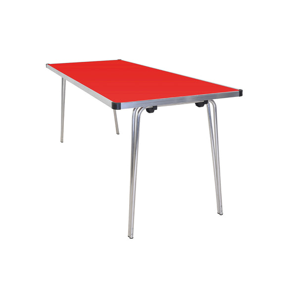 CONTOUR 25 FOLDING TABLES, 1830 x 610mm, 584mm height - Infant, Poppy Red