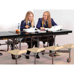 12 SEAT PRIMO MOBILE FOLDING TABLE, With Seat, Black Gloss