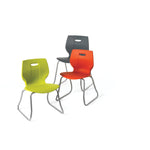 GEO CHAIR RANGE, SKID BASE, Sizemark 5 - 430mm Seat height, Onyx