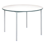 WHITEBOARD TABLES, CIRCULAR FULLY WELDED, 1100mm Diameter, Sizemark 4 - 640mm height
