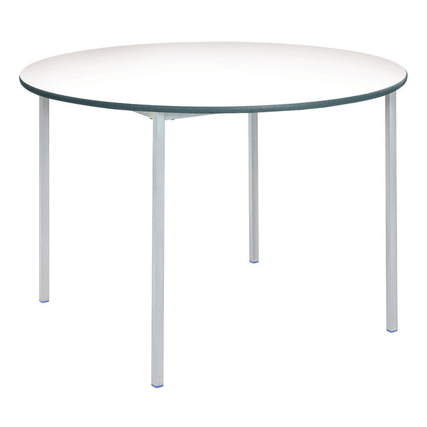 WHITEBOARD TABLES, CIRCULAR FULLY WELDED, 1000mm Diameter, Sizemark 1 - 460mm height