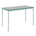 COLOURED EDGE TABLES, RECTANGULAR FULLY WELDED, 1200 x 600mm, Sizemark 4 - 640mm height, Green Edge