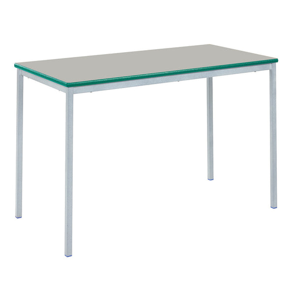 COLOURED EDGE TABLES, RECTANGULAR FULLY WELDED, 1200 x 600mm, Sizemark 5 - 710mm height, Green Edge