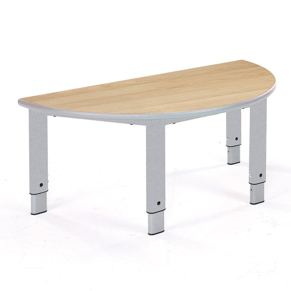 HEIGHT ADJUSTABLE TABLES, START RIGHT, Semi-Circular, Light Grey