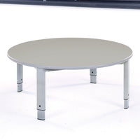 HEIGHT ADJUSTABLE TABLES, START RIGHT, Circular, Soft Blue