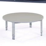 HEIGHT ADJUSTABLE TABLES, START RIGHT, Circular, Light Grey