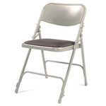 2700 FOLDING CHAIR, UPHOLSTERED SEAT, Linking, Charcoal, Pack of 4