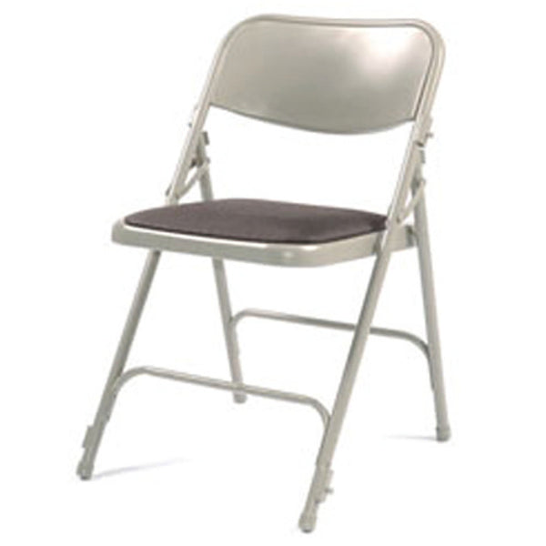 2700 FOLDING CHAIR, UPHOLSTERED SEAT, Non Linking, Charcoal, Pack of 4