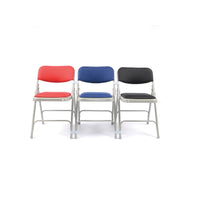 2700 FOLDING CHAIR, FULLY UPHOLSTERED CHAIR, Linking, Red, Pack of 4