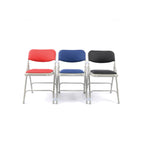 2700 FOLDING CHAIR, FULLY UPHOLSTERED CHAIR, Linking, Blue, Pack of 4