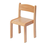 BEECH STACKING CHAIR, 350mm Seat Height