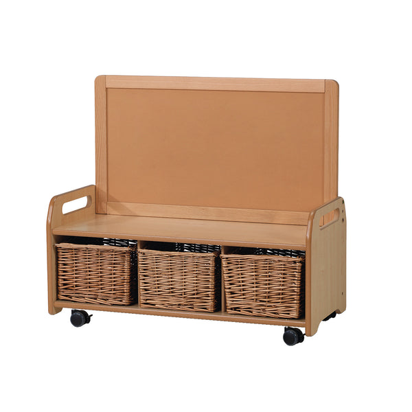 LOW MOBILE DISPLAY STORAGE UNIT, With 3 Baskets
