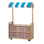 MOBILE TALL UNIT (WITH SHOP CANOPY), With 6 Clear Tubs