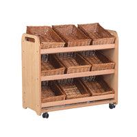 TILT TOTE STORAGE, 9 Tubs or Baskets, With 9 Baskets