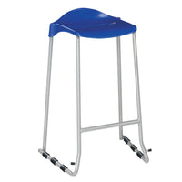 WSM STOOLS, SKID BASE STOOL, 395mm Seat height, Blue