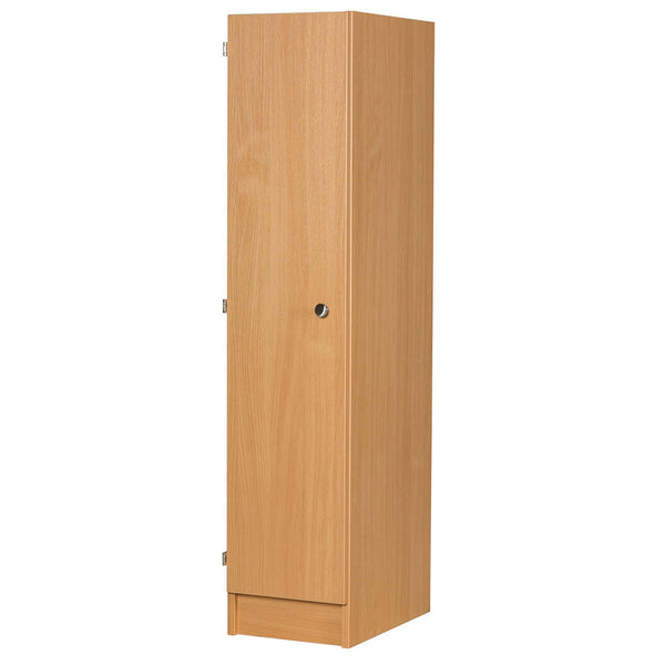 WOODEN LOCKERS, ONE DOOR, With Pull Hole, Light Grey