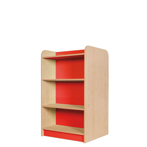 DOUBLE SIDED BOOKCASE, 1500mm height, Red