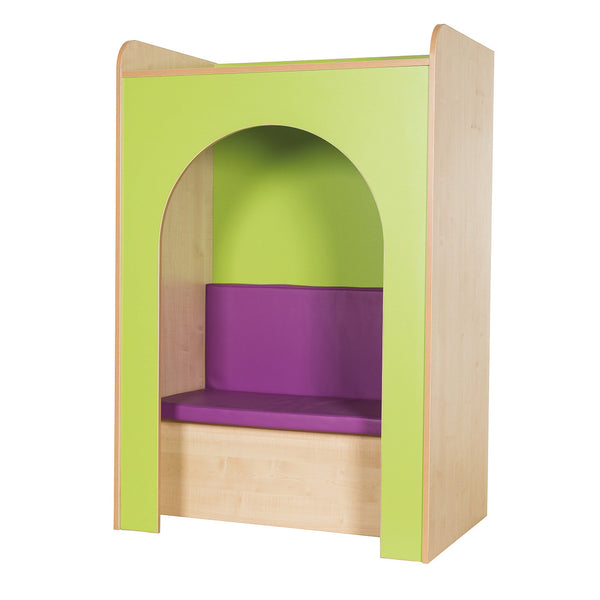 KUBBYCLASS RANGE, READING NOOK WITH CONTRASTING COLOUR VINYL SEAT PADS, Lilac