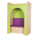 KUBBYCLASS RANGE, READING NOOK WITH CONTRASTING COLOUR VINYL SEAT PADS, Lime