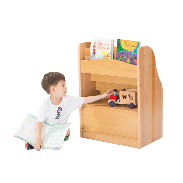 BOOK DISPLAY, Double Sided with Storage, Each