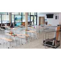 FAST FOLD TROLLEY SET, Table 1830 x 610 x 710mm height
Bench 1830 x 305 x 450mm height, Red, 10 Tables & 20 Benches