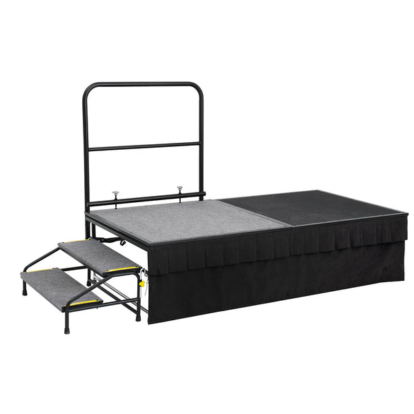 2000 SERIES MOBILE FOLDING STAGE, STAGE, Dual Height, 1830mm, Tuff Deck Vinyl