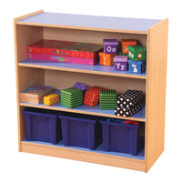 3 SHELF BOOKCASE, PASTEL STORAGE RANGE, Blue, Each