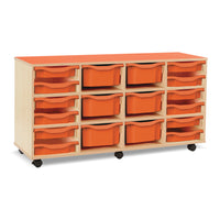 18 Tray Combination Unit, MOBILE TRAY UNITS, Tangerine