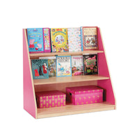 LIBRARY UNIT, 3 Fixed Shelves, Pink