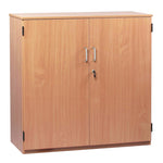 CLASSROOM STORAGE, STOCK CUPBOARD, 1 Fixed & 2 Adjustable Shelves, 1018mm height, Maple