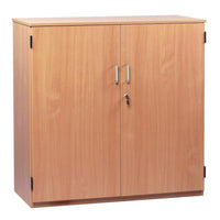 CLASSROOM STORAGE, STOCK CUPBOARD, 1 Fixed & 2 Adjustable Shelves, 1018mm height, Beech