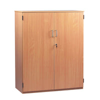 CLASSROOM STORAGE, STOCK CUPBOARD, 1 Fixed & 2 Adjustable Shelves, 1268mm height, Beech