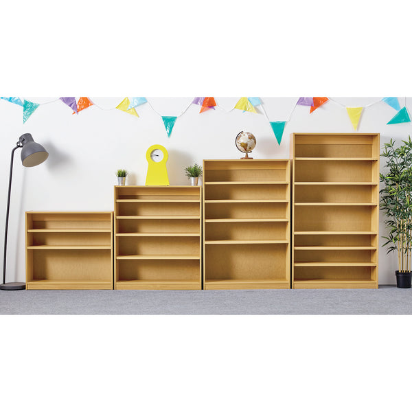 LIBRARY SHELVING, SINGLE SIDED STATIC SHELVING, 900mm height