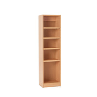LIBRARY SHELVING, NARROW SINGLE SIDED STATIC SHELVING, 1500mm height