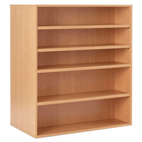 LIBRARY SHELVING, DOUBLE SIDED STATIC SHELVING, 1200mm height