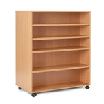 LIBRARY SHELVING, DOUBLE SIDED MOBILE SHELVING, 900mm height