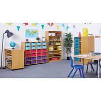 CLASSROOM TABLES, CRUSHBENT FRAME, Black Frame, Sizemark 4 - 640mm height, Beech