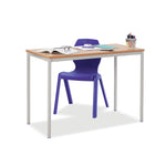 CLASSROOM TABLES, FULLY WELDED FRAME, Light Grey Frame, Sizemark 4 - 640mm height, Grey