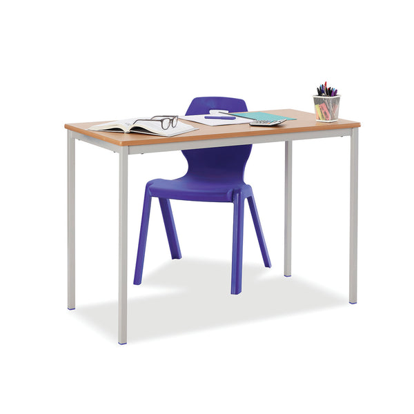 CLASSROOM TABLES, CRUSHBENT FRAME, Light Grey Frame, Sizemark 4 - 640mm height, Beech