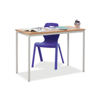 CLASSROOM TABLES, CRUSHBENT FRAME, Light Grey Frame, Sizemark 6 - 760mm height, Grey