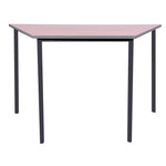 FULLY WELDED TABLE, TRAPEZOIDAL, 1100 x 550mm, Sizemark 2 - 530mm height, Grey Speckled