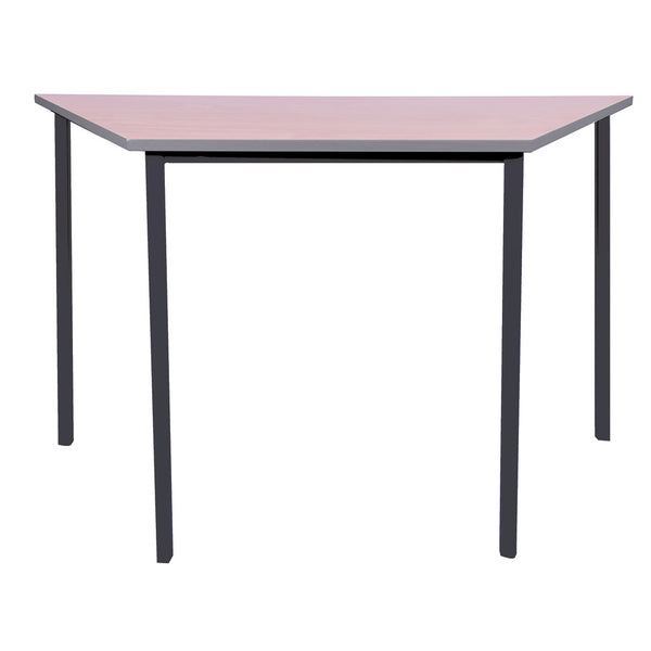 FULLY WELDED TABLE, TRAPEZOIDAL, 1100 x 550mm, Sizemark 2 - 530mm height, Grey Speckled