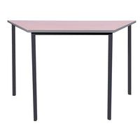 FULLY WELDED TABLE, TRAPEZOIDAL, 1100 x 550mm, Sizemark 3 - 590mm height, Grey Speckled