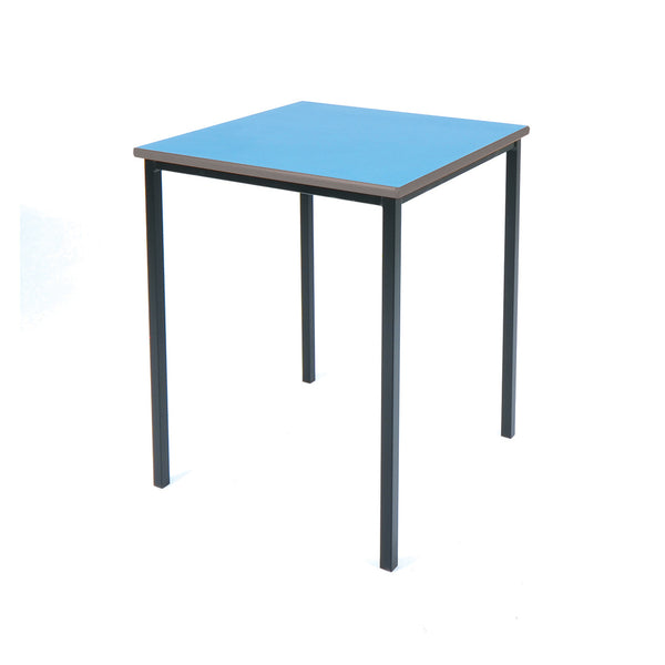 FULLY WELDED TABLE, SQUARE, 600 x 600mm, Sizemark 2 - 530mm height, Grey