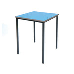 FULLY WELDED TABLE, SQUARE, 600 x 600mm, Sizemark 2 - 530mm height, Beech