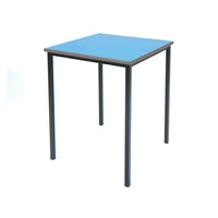 FULLY WELDED TABLE, SQUARE, 600 x 600mm, Sizemark 5 - 710mm height, Beech