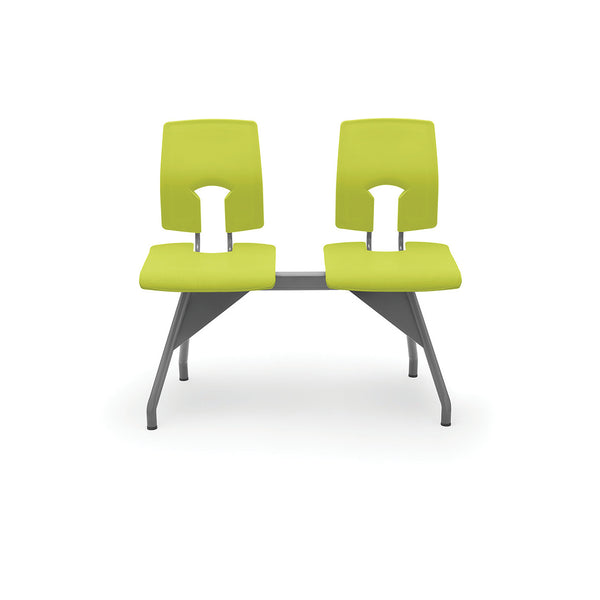 SE BEAM SEATING, SQUARE BACK, 2 Seater - 958mm width, Light Green