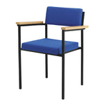 With Arms, Square Tube Steel Frame, HEAVY DUTY WOODEN CHAIRS, Ocean