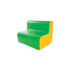LOW SEATING, Children's Sofas, 2 Seater, Green/ Yellow